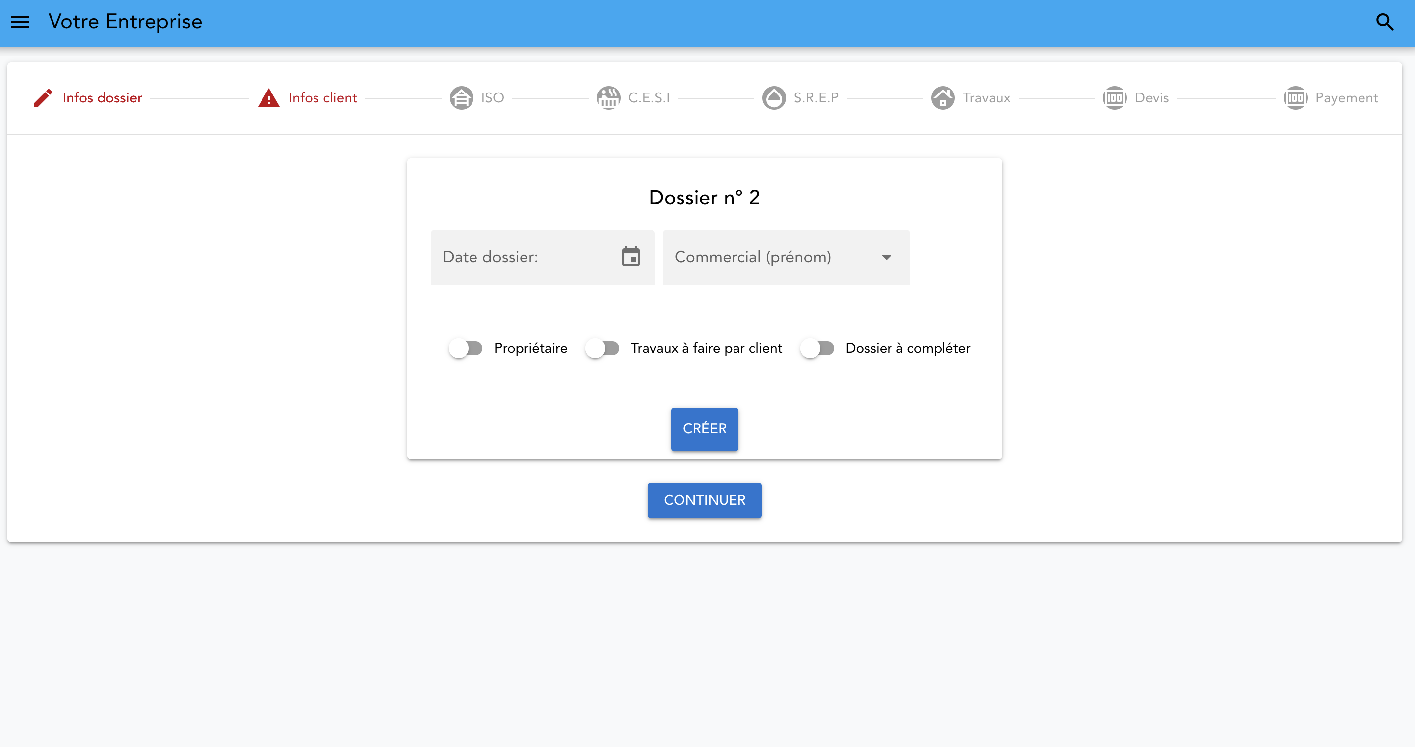 Inbox user interface